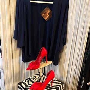 Iman Elegant Navy Kimono size 1X Global Chic♥️